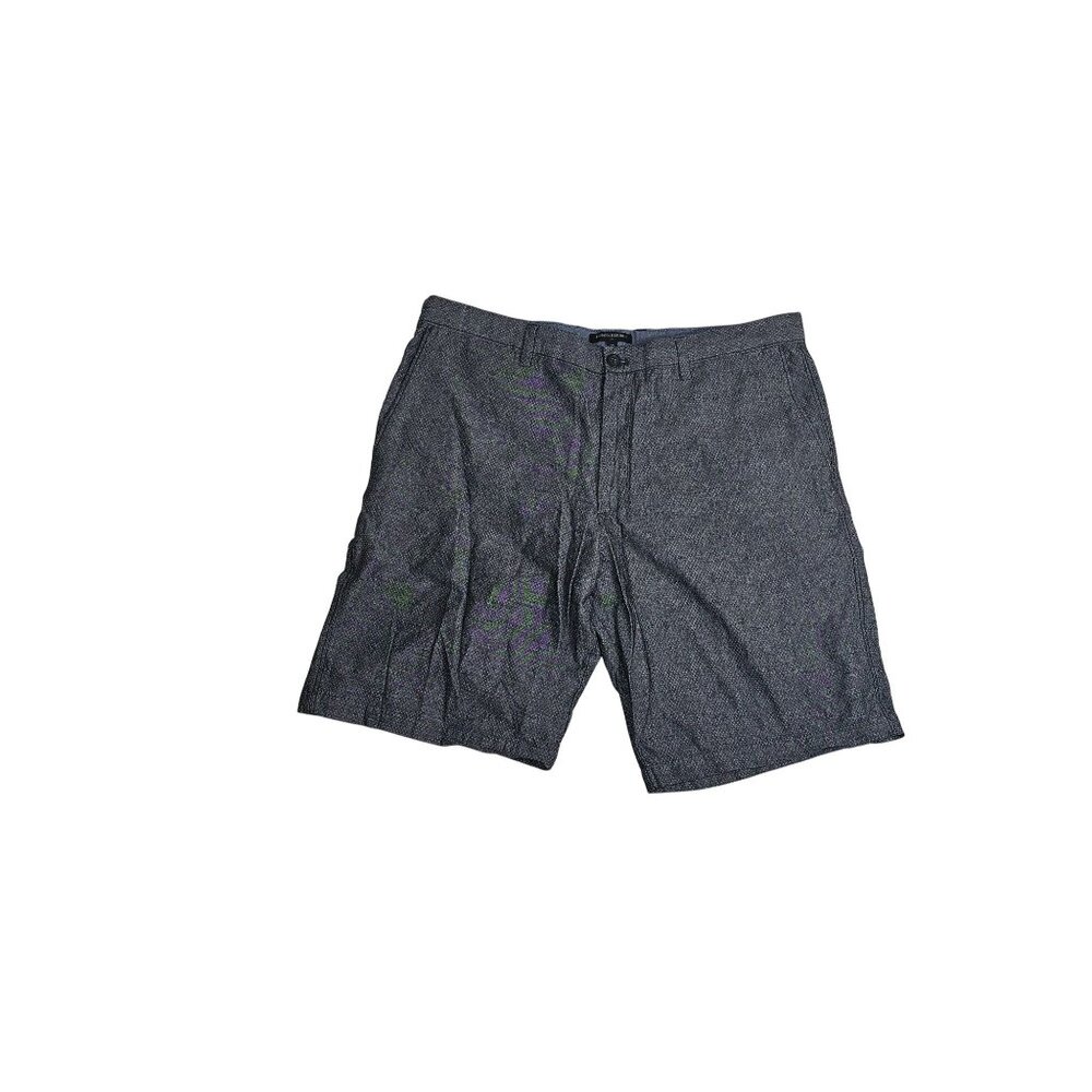 Banana Republic Mens Size 38 Gray Polka Dot Flat-Front Chino Shorts